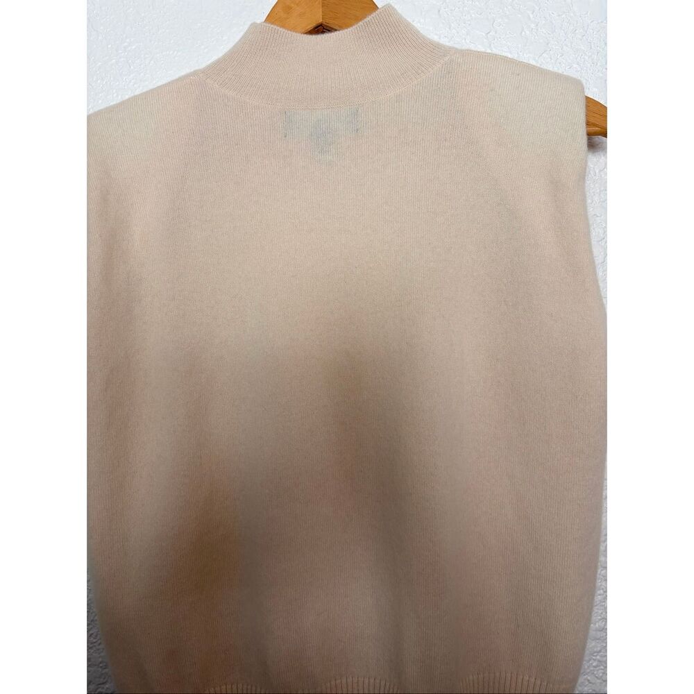 Banana Republic Franca Cashmere Padded-Shoulder Sweater in Cream Size S - Picture 9 of 12